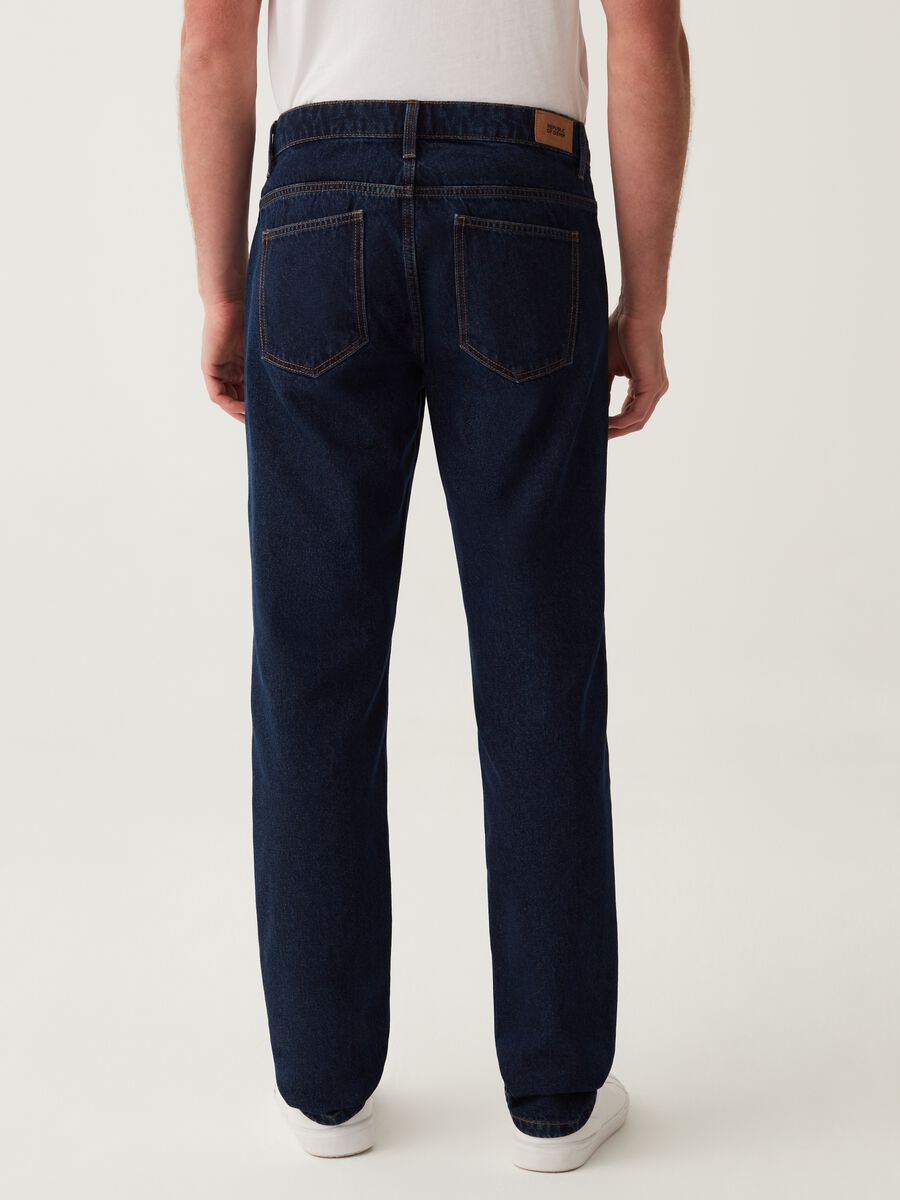 Jeans slim fit acid wash cinque tasche_2
