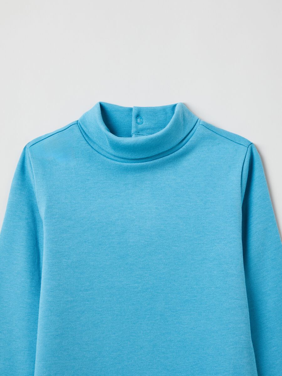 T-shirt maniche lunghe con collo alto_2