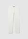 White Stretch Cotton Slim Fit Trousers_5