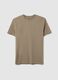 Beige pure cotton regular fit T-shirt_4