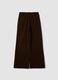 Brown regular-fit wide-leg stretch trousers_2