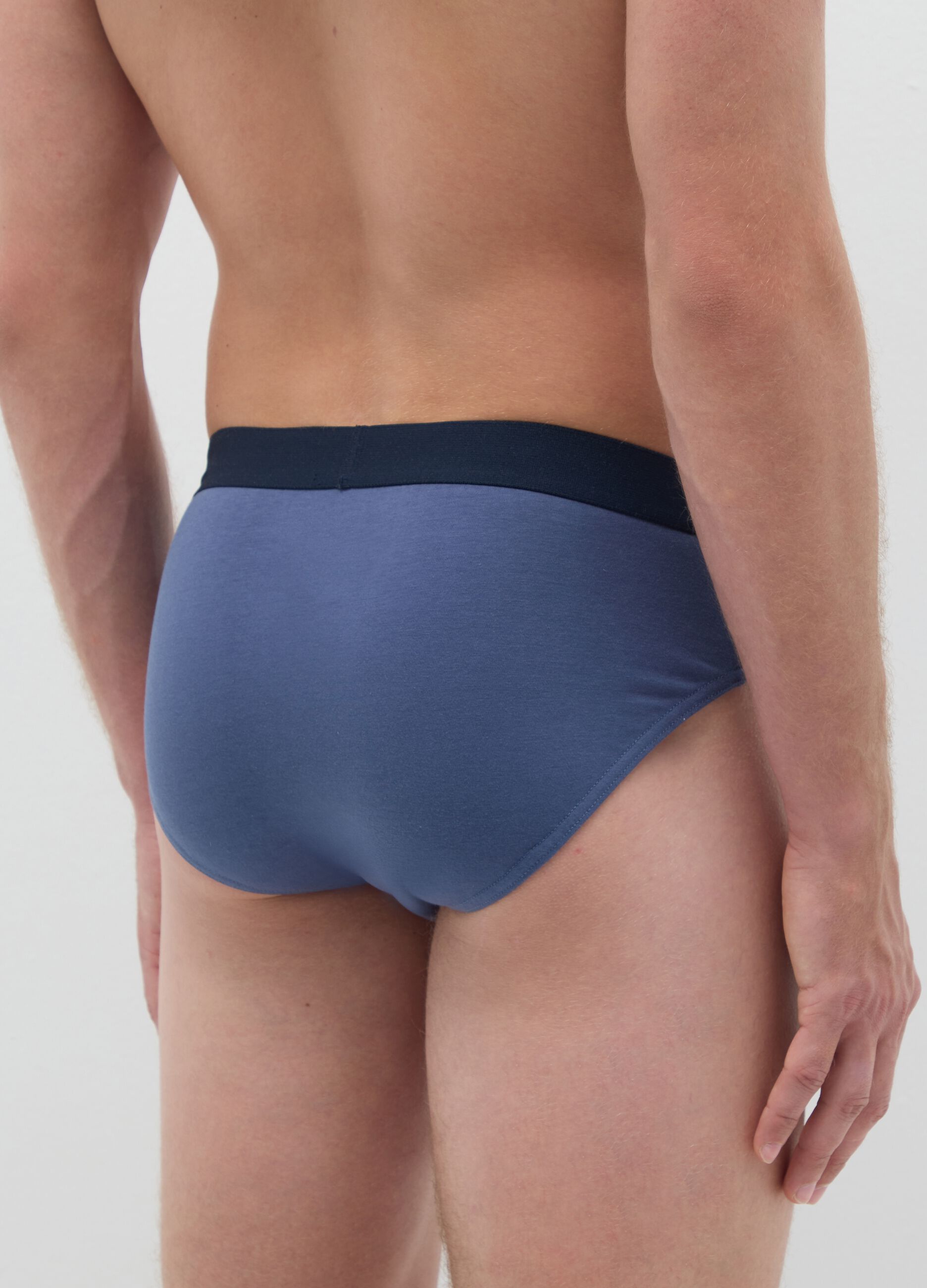 Set 3 slip da uomo in misto cotone multicolor