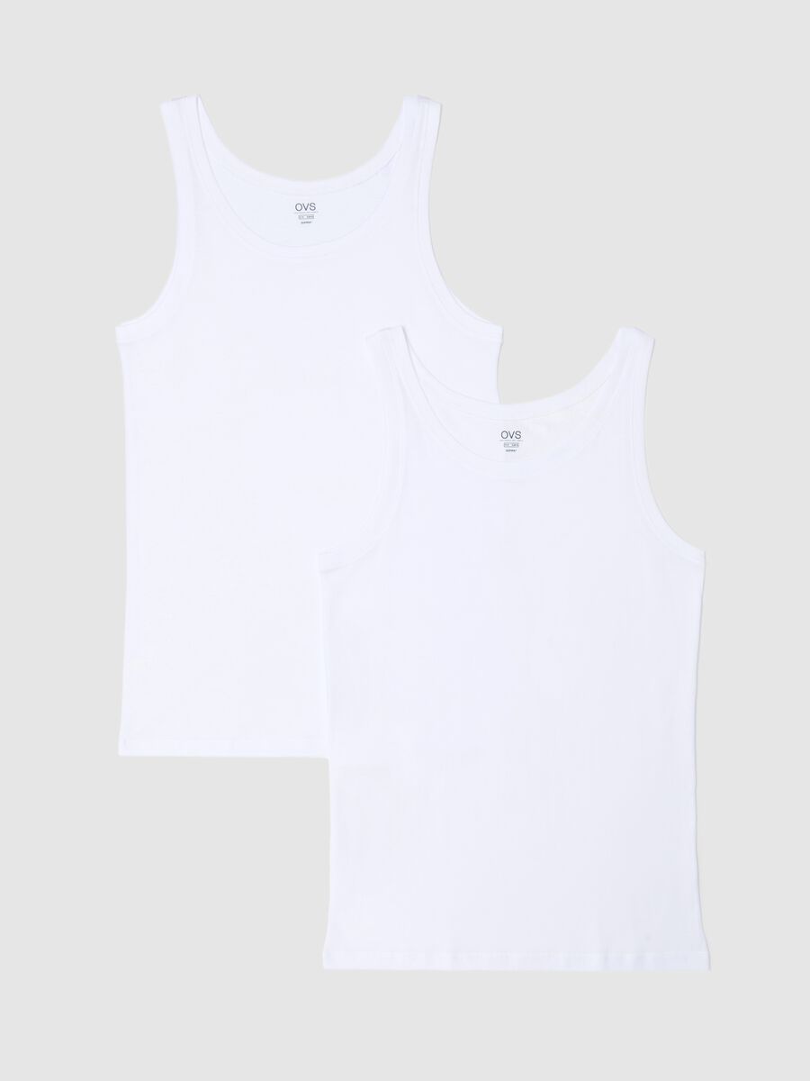 Two-pack racerback vests in Supima cotton_0