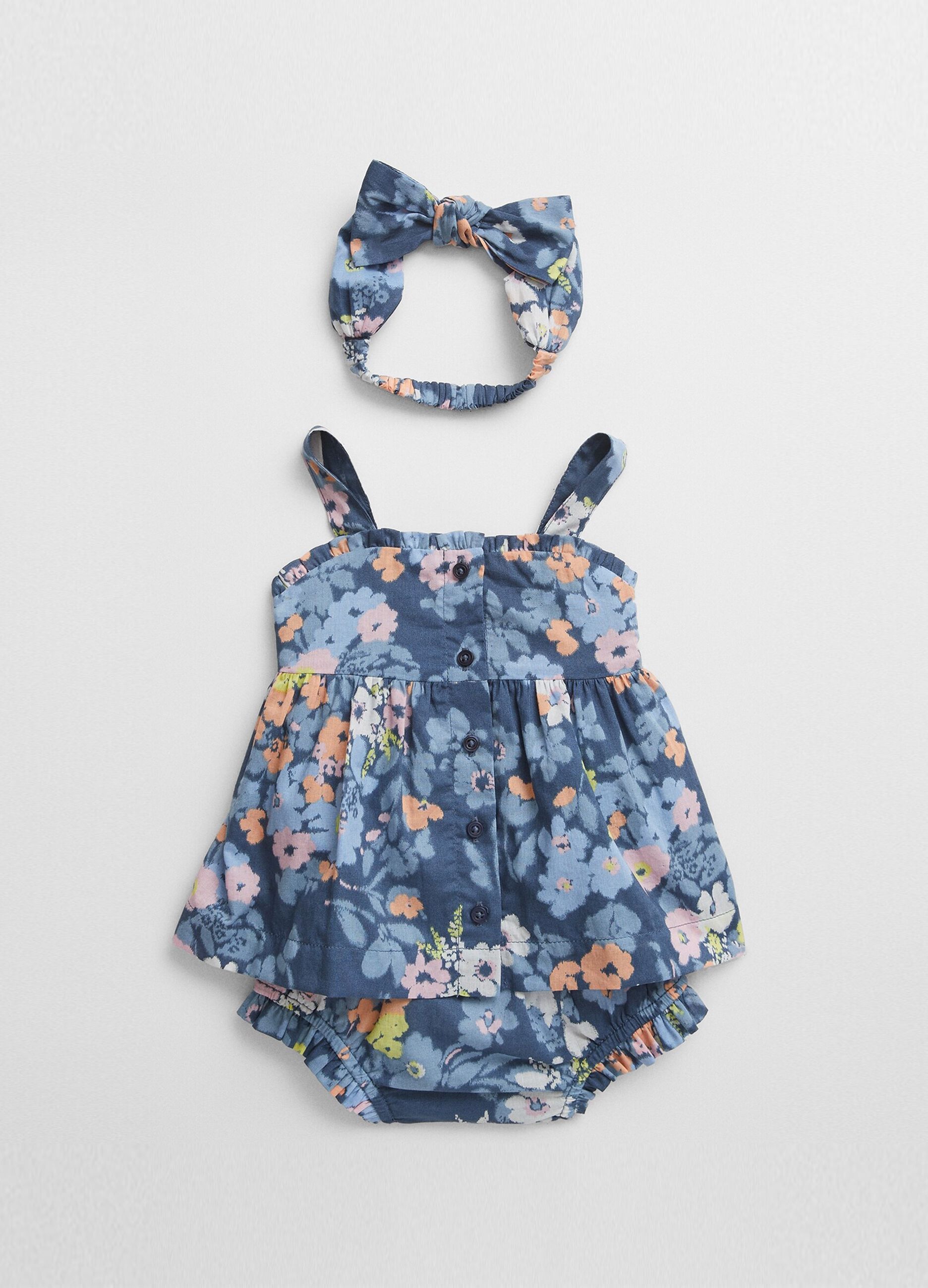 Set vestitino con culotte e fascia per capelli