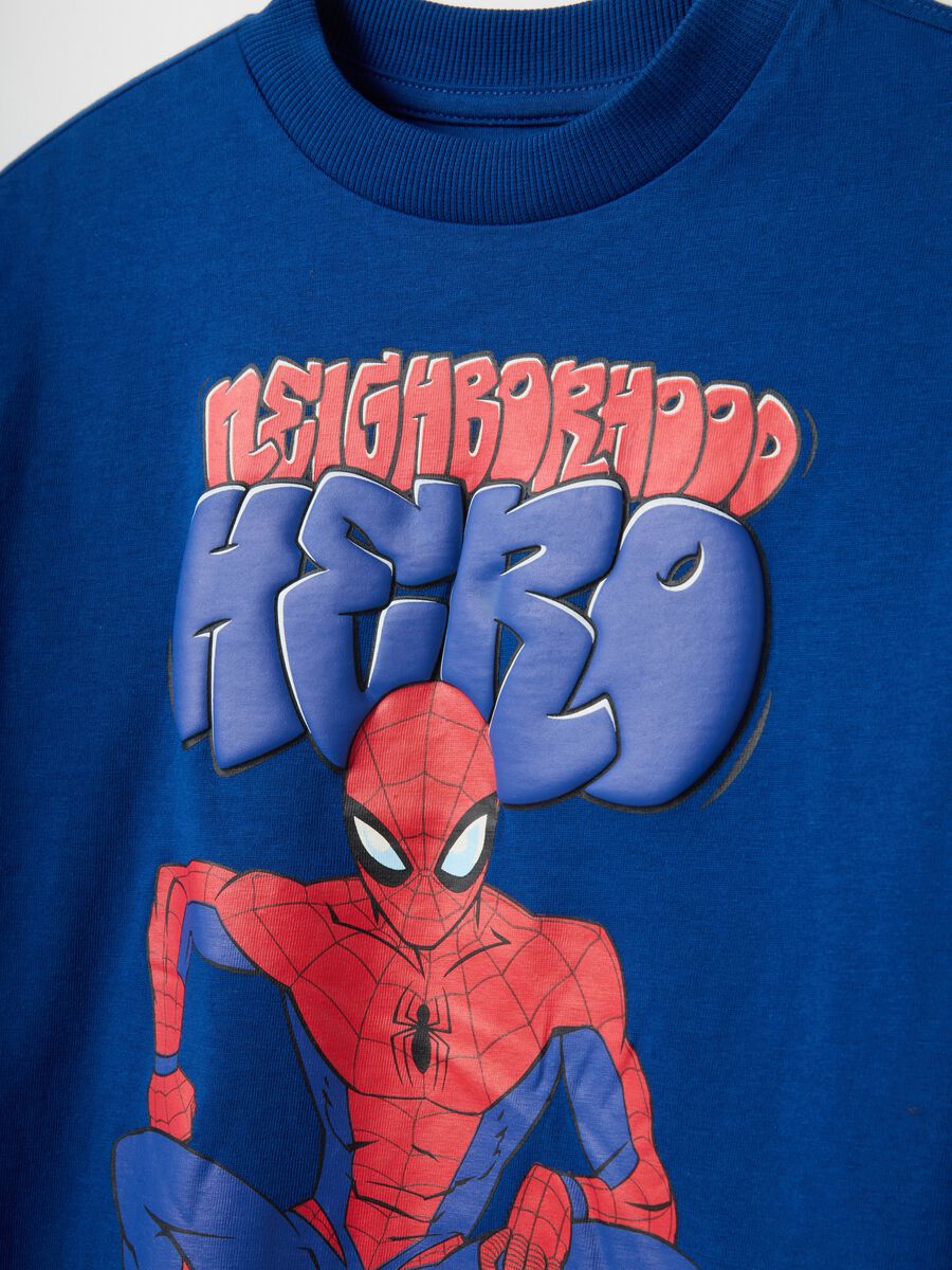 Children's long sleeve blue T-shirt in pure cotton, oversized fit_2