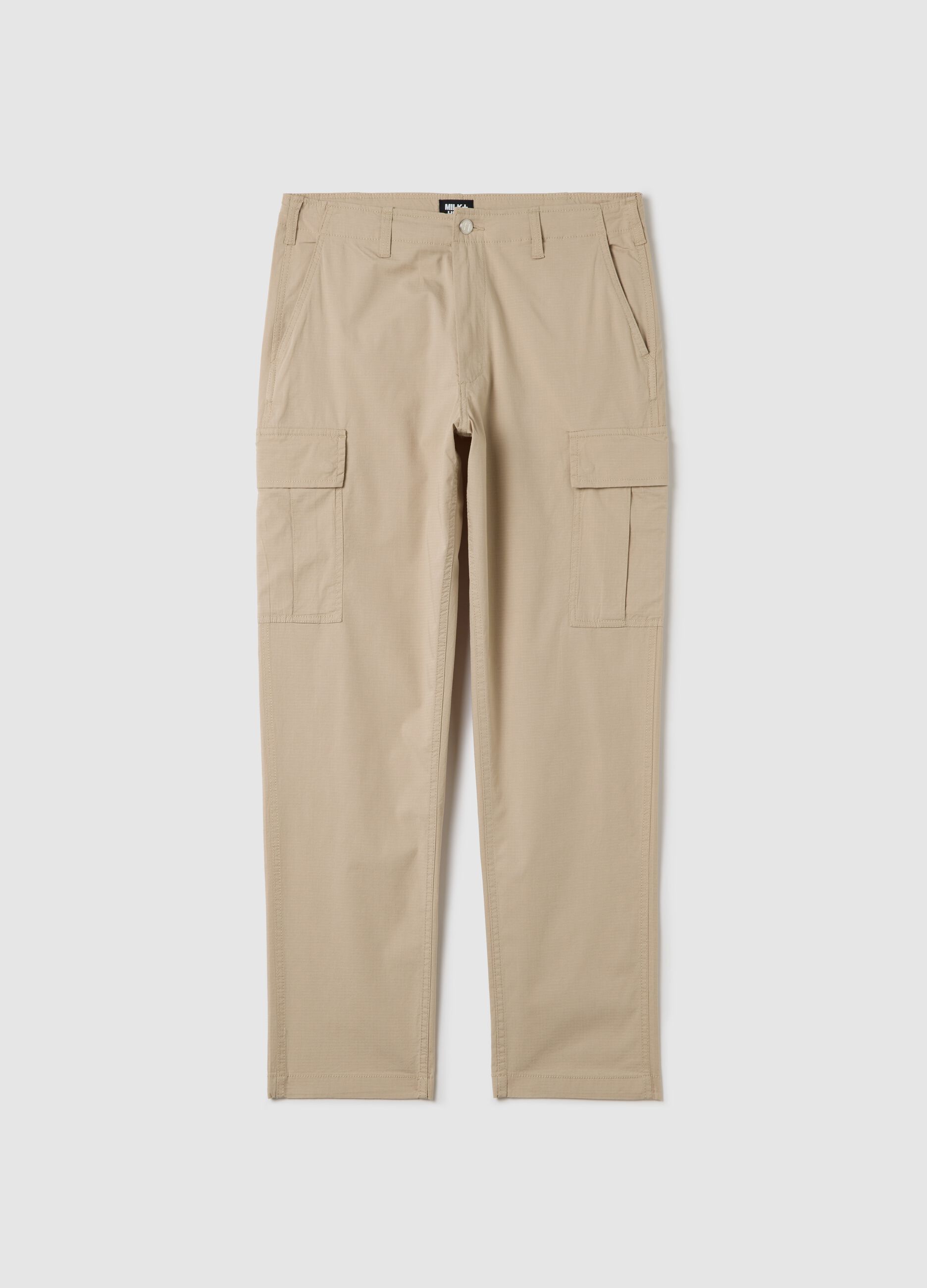 Ripstop cargo trousers with drawstring
