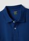Regular fit short sleeve polo shirt in pure blue cotton_5