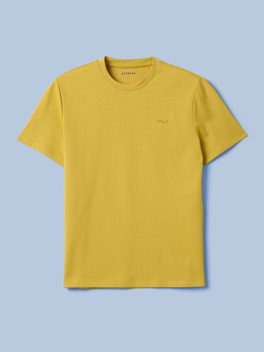 T-shirt gialla ALTAVIA SAILING in misto cotone elasticizzato_4
