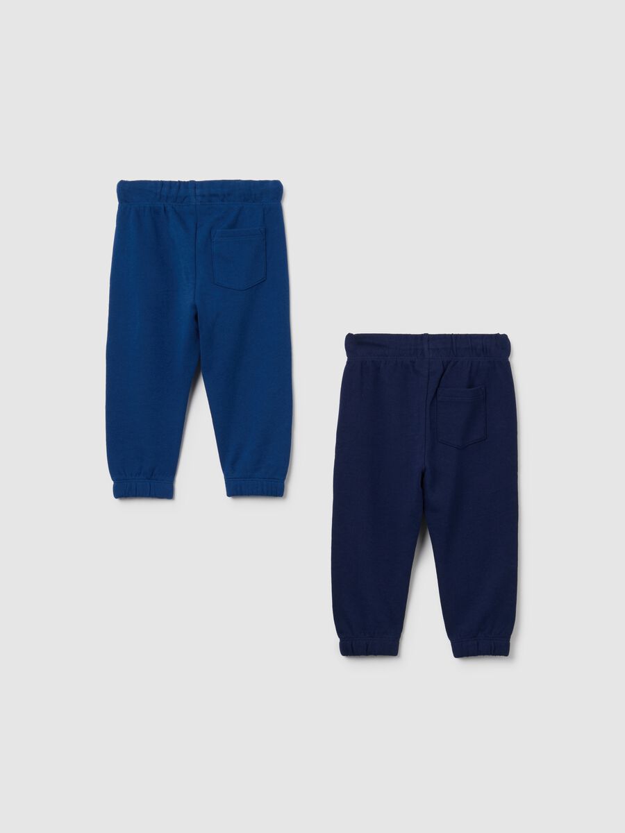 Bipack pantaloni da bambino in puro cotone blu regular fit_1