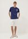 Blue short-sleeve pure cotton regular-fit T-shirt_1