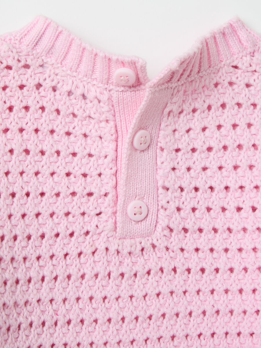 Degradé pullover with openwork design_3
