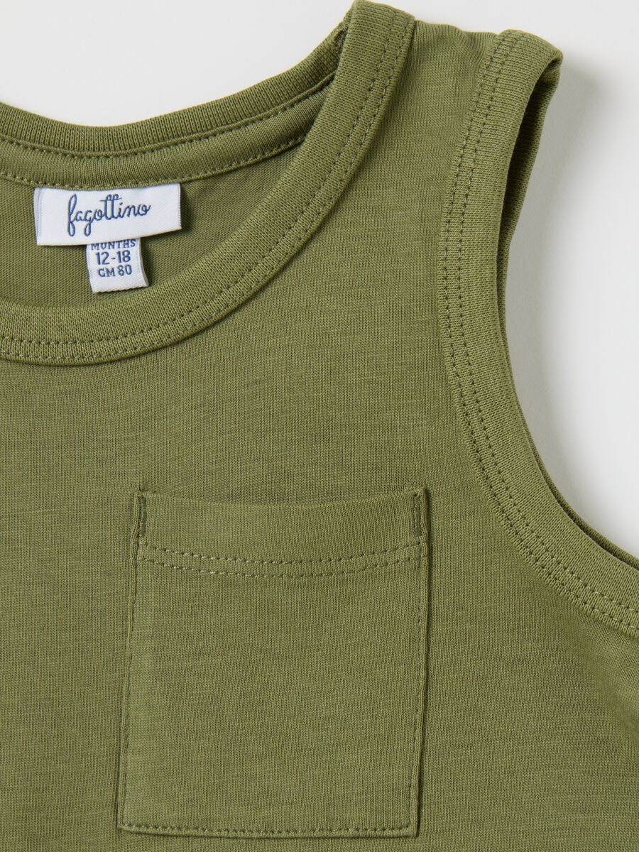 Children's Green Regular Fit Cotton Vest Twin-Pack_2