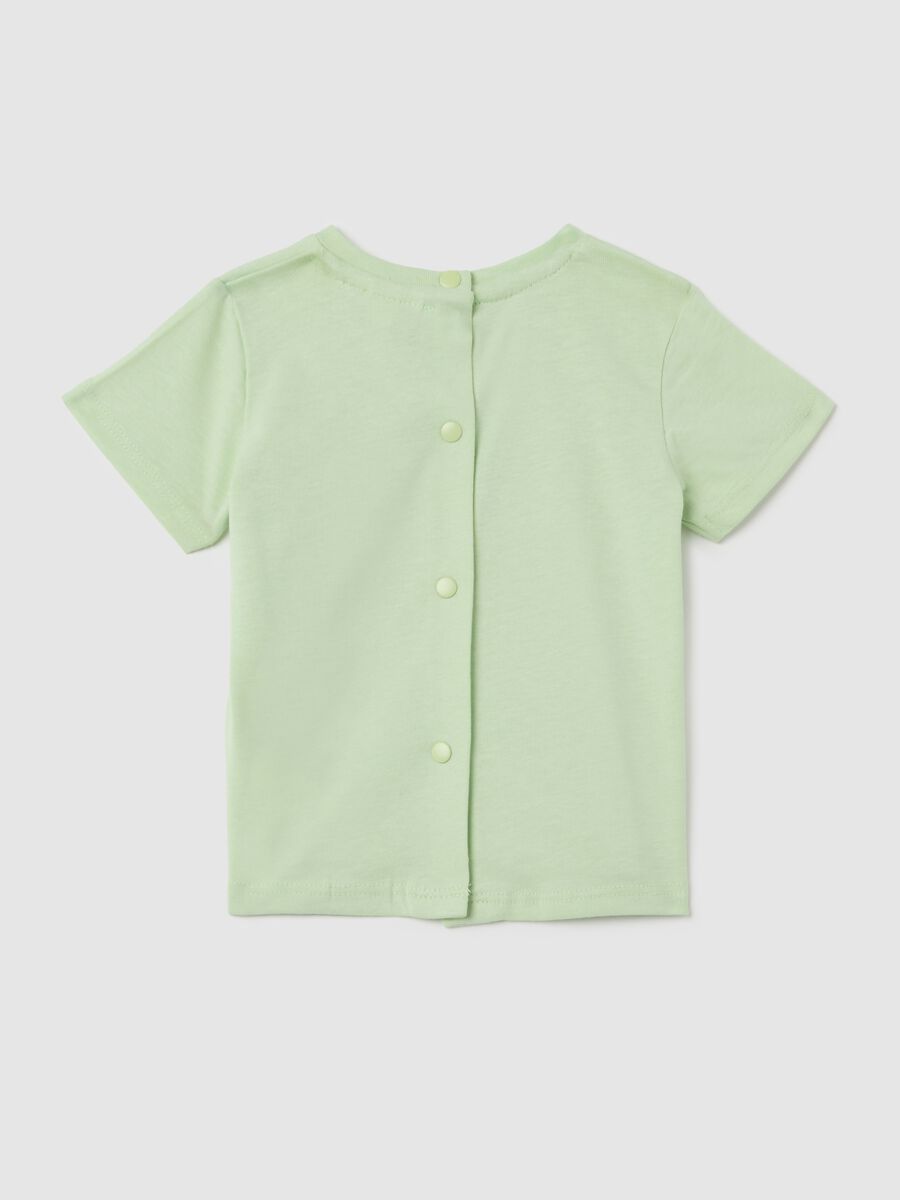 Girls' green pure cotton t-shirt regular fit with print_1