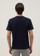 Blue short-sleeve pure cotton T-shirt_3