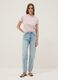 Pink striped pure cotton T-shirt_1