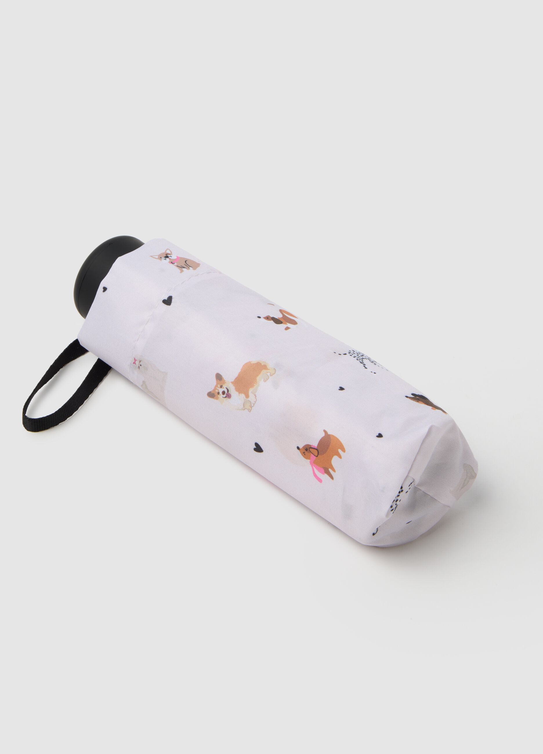 Multicolour foldable umbrella with print