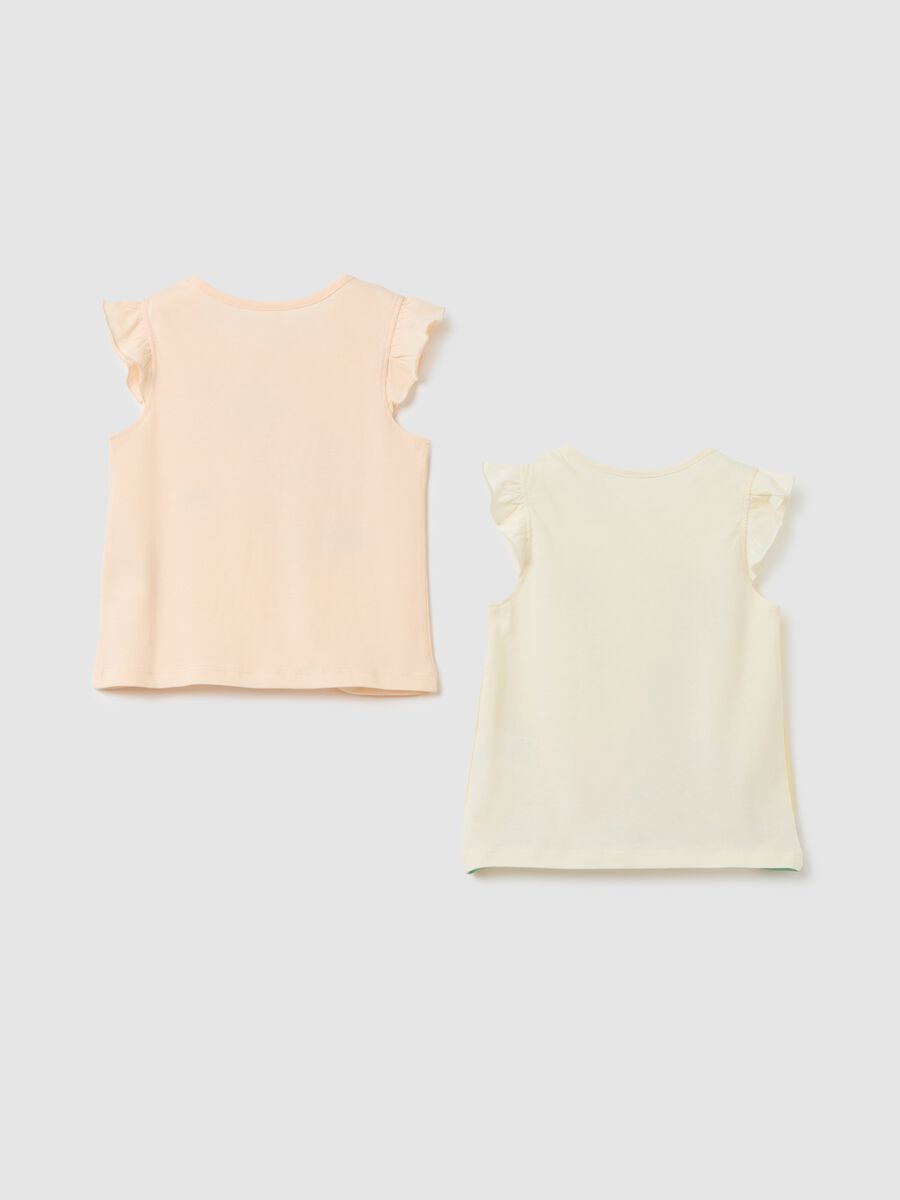 Girl's multicolour pure cotton T-shirt standard fit with prints_1