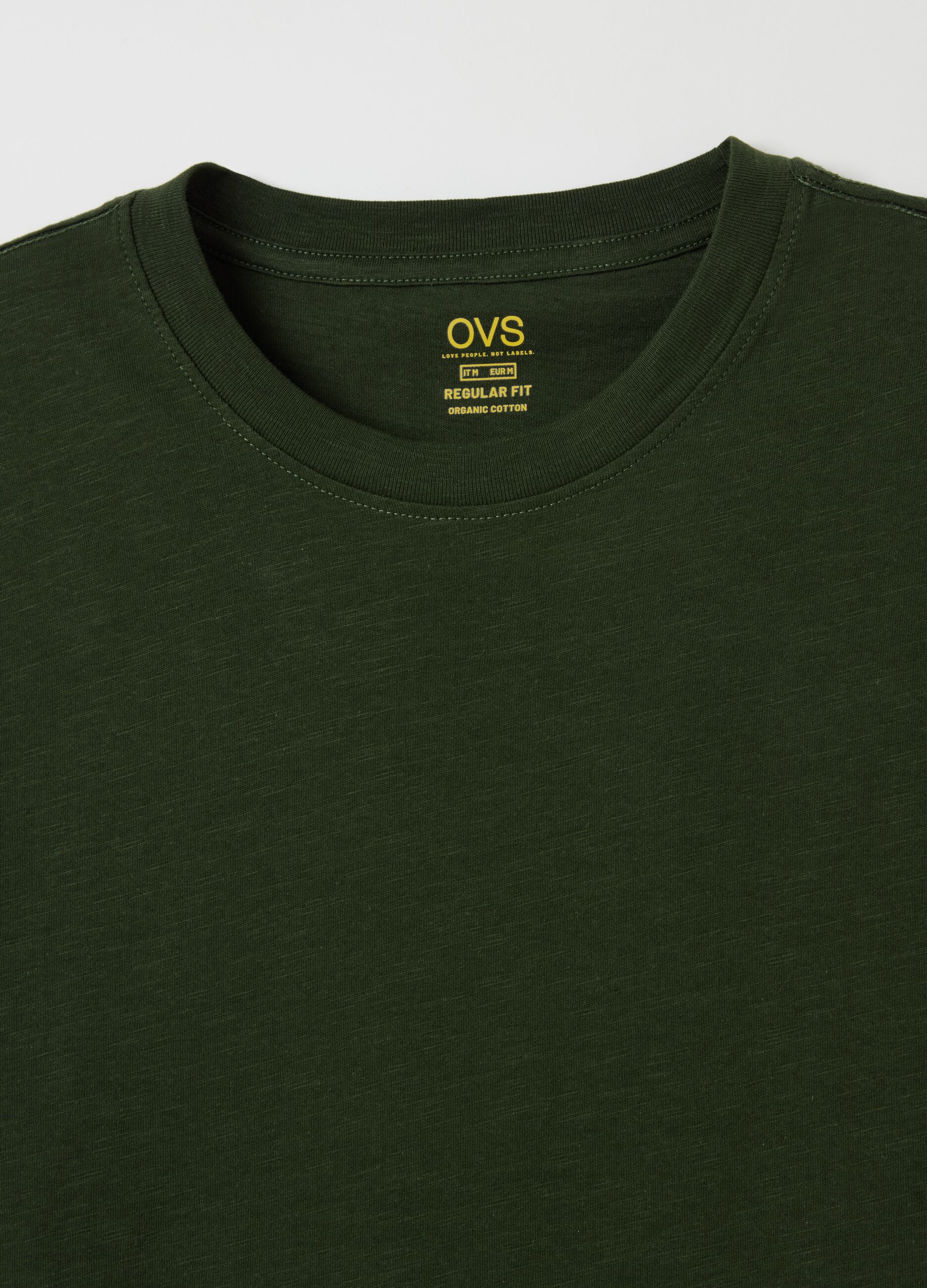 T-shirt in slub cotton with round neck