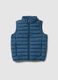 Blue padded children's gilet, regular fit, water repellent with zip_0