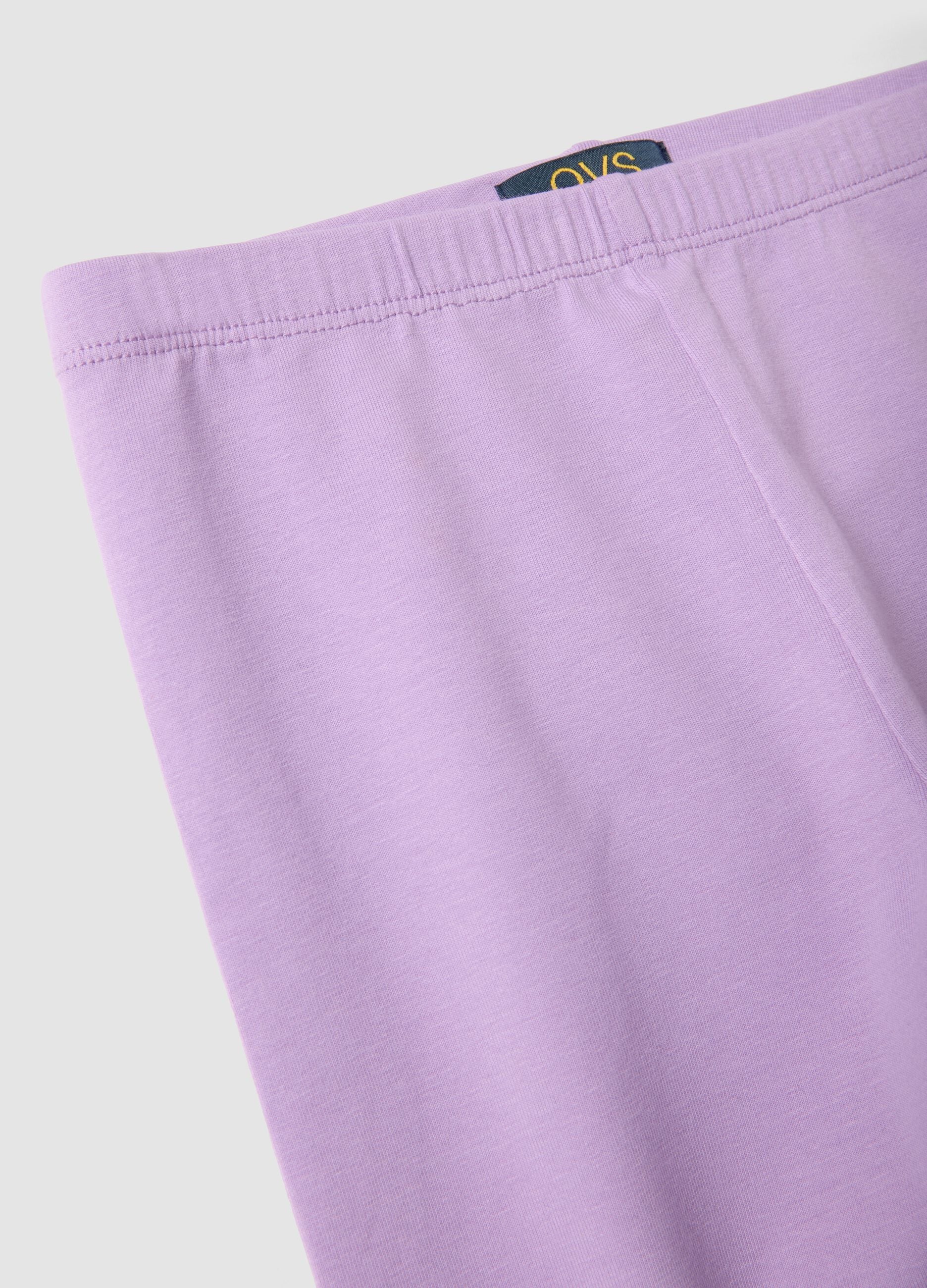 Purple organic cotton shorts