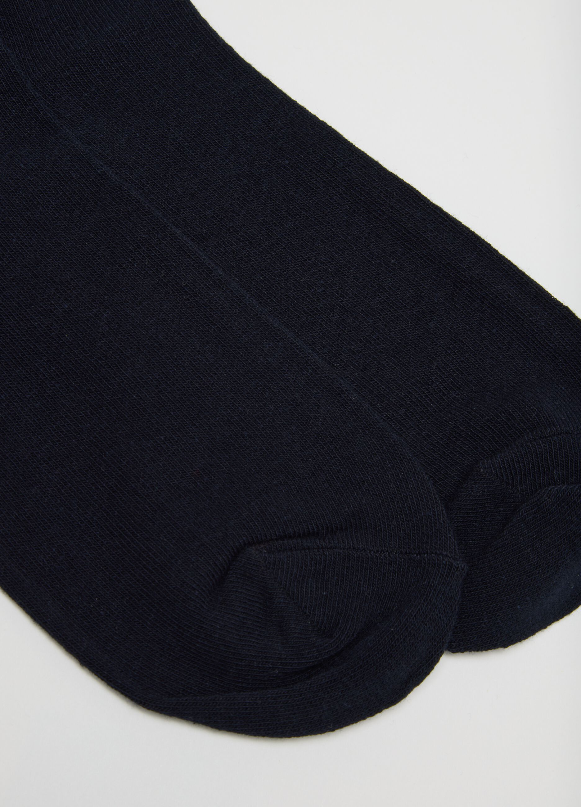 Set of Blue Stretch Cotton Long Socks Multipack