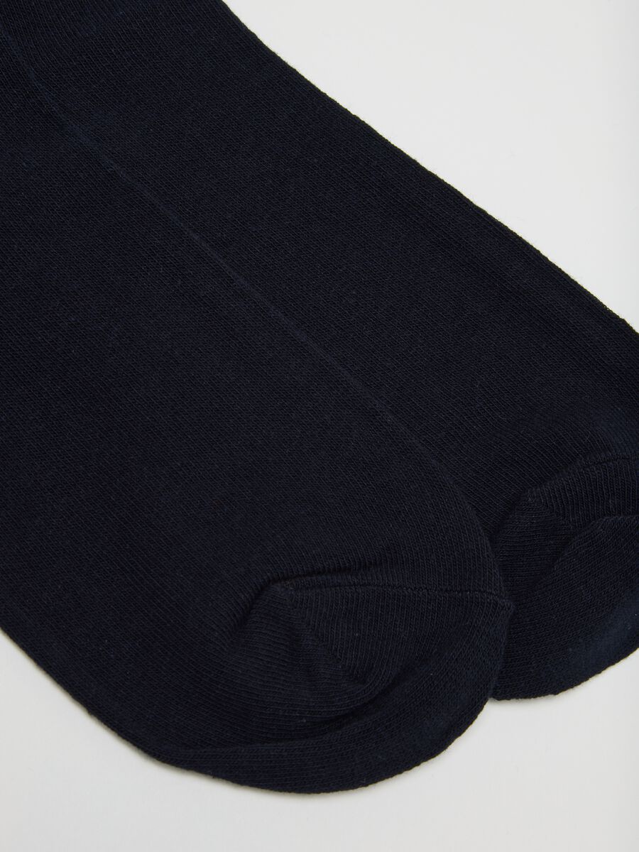 Set of Blue Stretch Cotton Long Socks Multipack_2