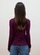 Purple modal and stretch cashmere T-shirt, regular fit_2