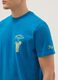 Regular fit pure cotton blue T-shirt with mojito print_3