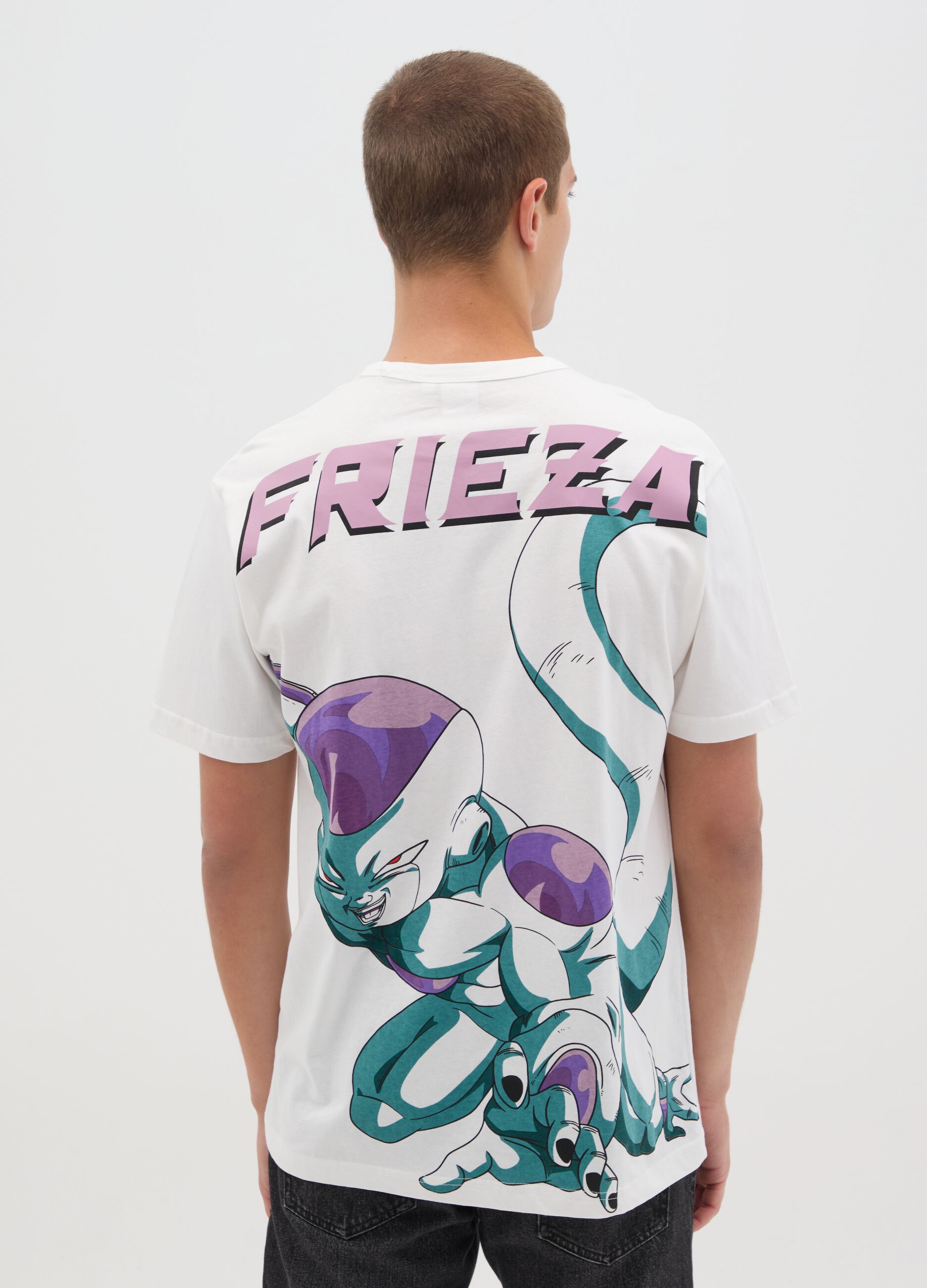 White T-shirt with Dragon Ball Super logo