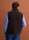 Brown regular-fit gilet with teddy-effect fabric_3