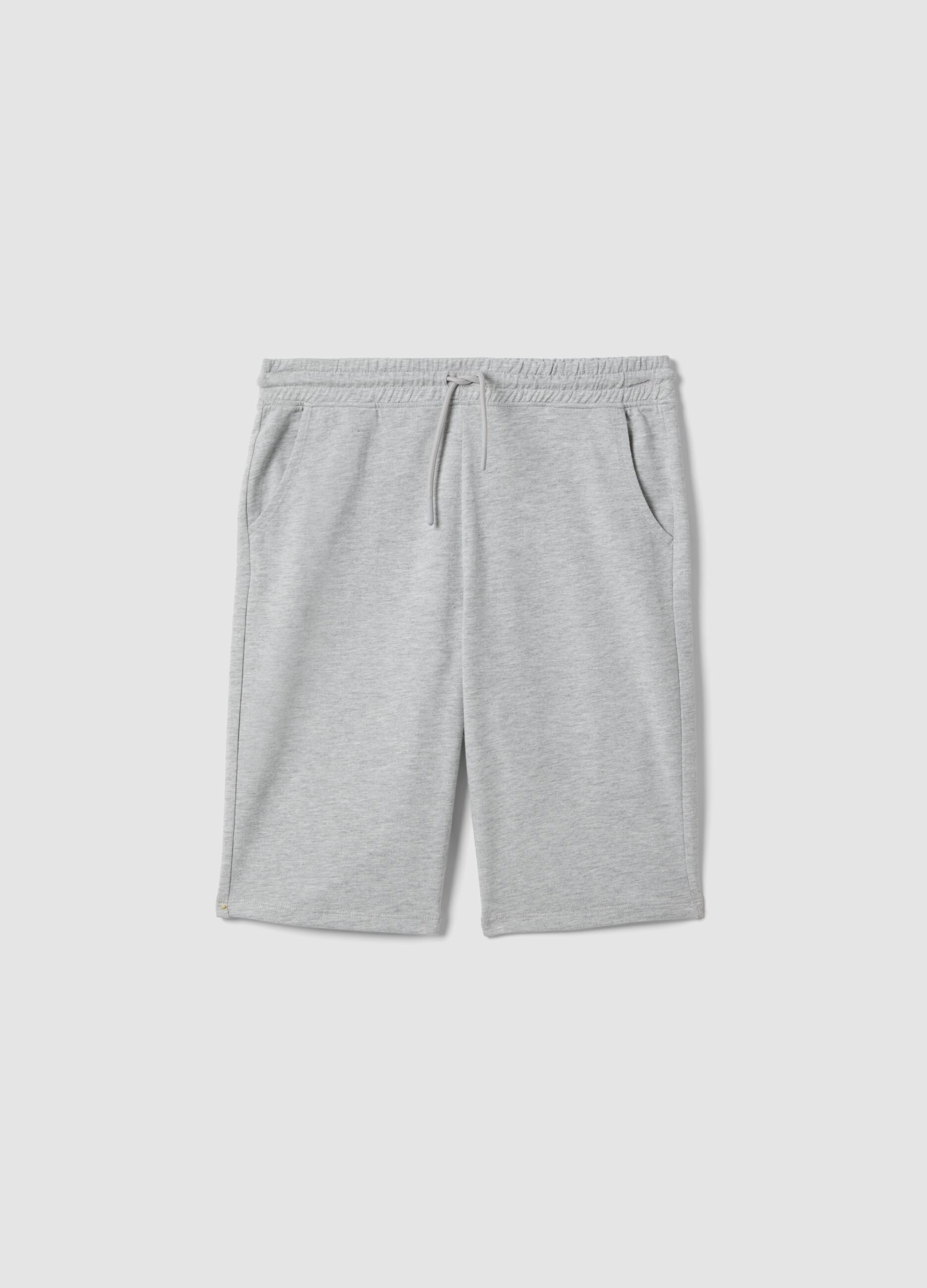 Boys&rsquo; grey cotton-blend comfort-fit shorts