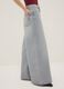 Pure grey denim cotton wide leg jeans_3
