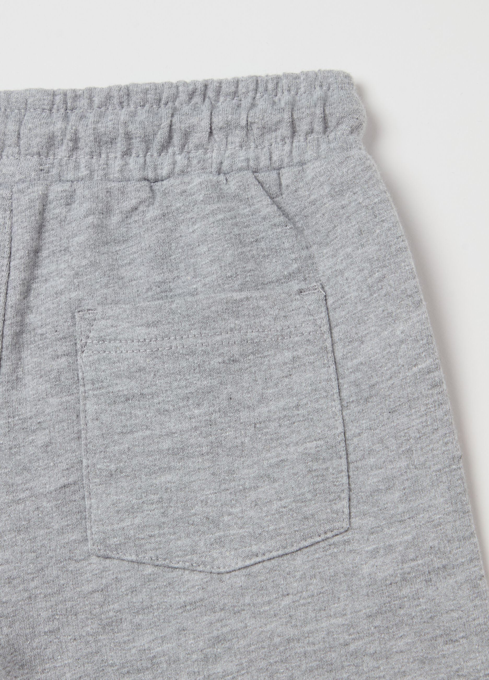 Bermuda shorts in French terry with drawstring