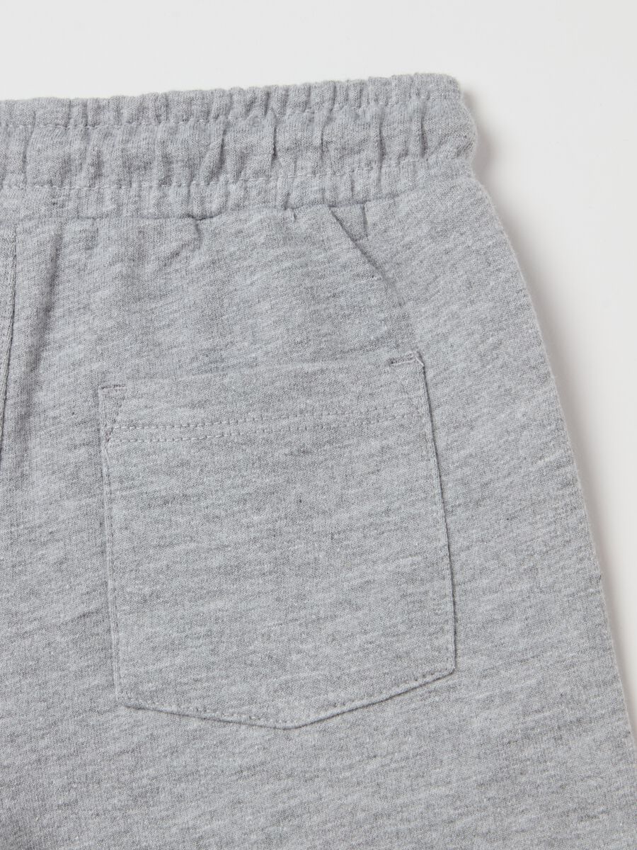 Bermuda shorts in French terry with drawstring_3
