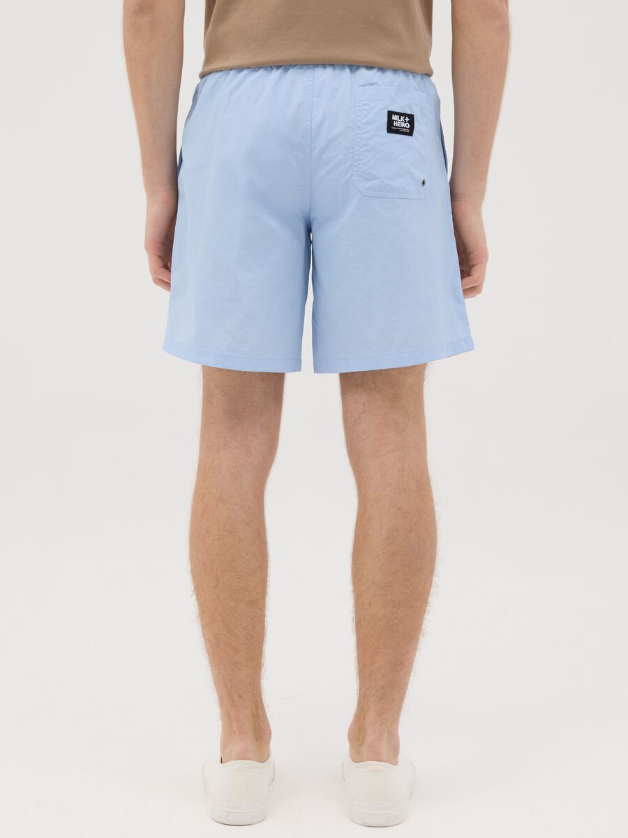 Boxer da uomo azzurro regular fit con elastico e coulisse_2