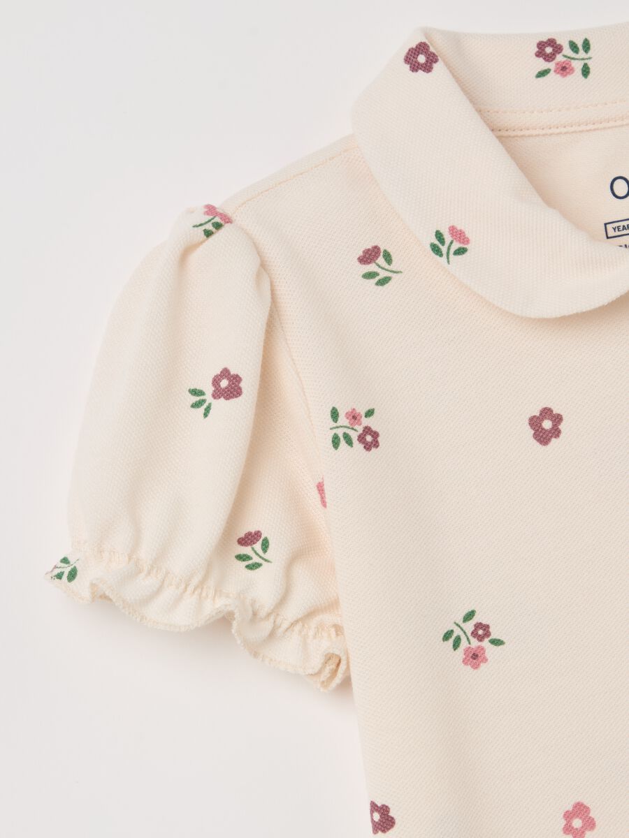 Organic cotton polo shirt with print_3