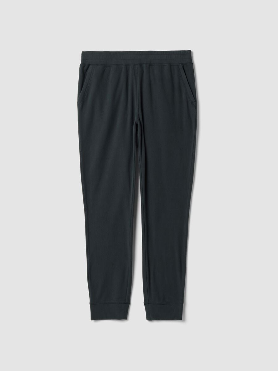 Pantaloni jogger grigi in pile regular fit_0