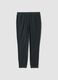 Grey fleece jogger trousers, regular fit_0