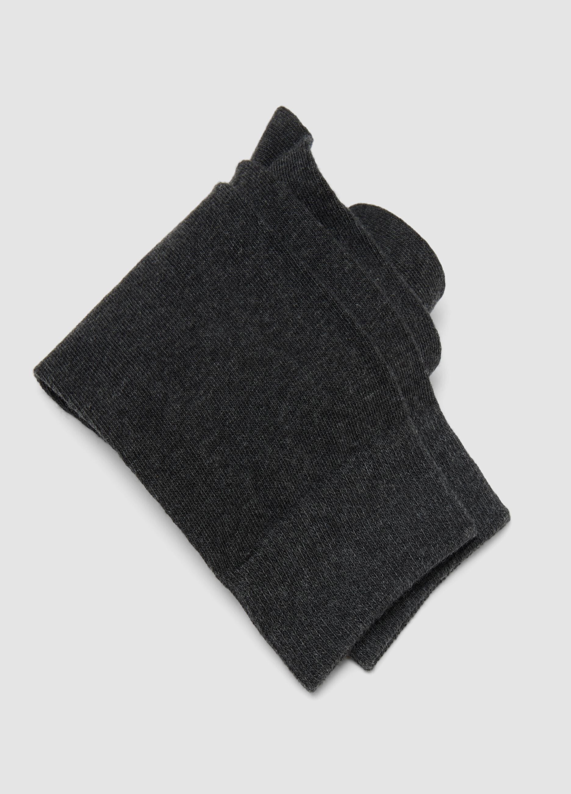3-pack of long grey socks in stretch organic cotton