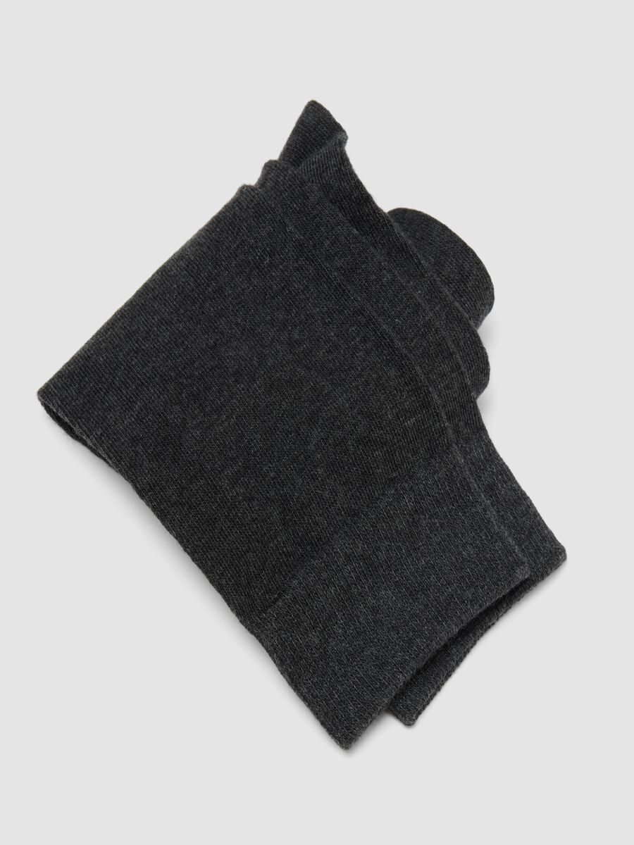 3-pack of long grey socks in stretch organic cotton_2