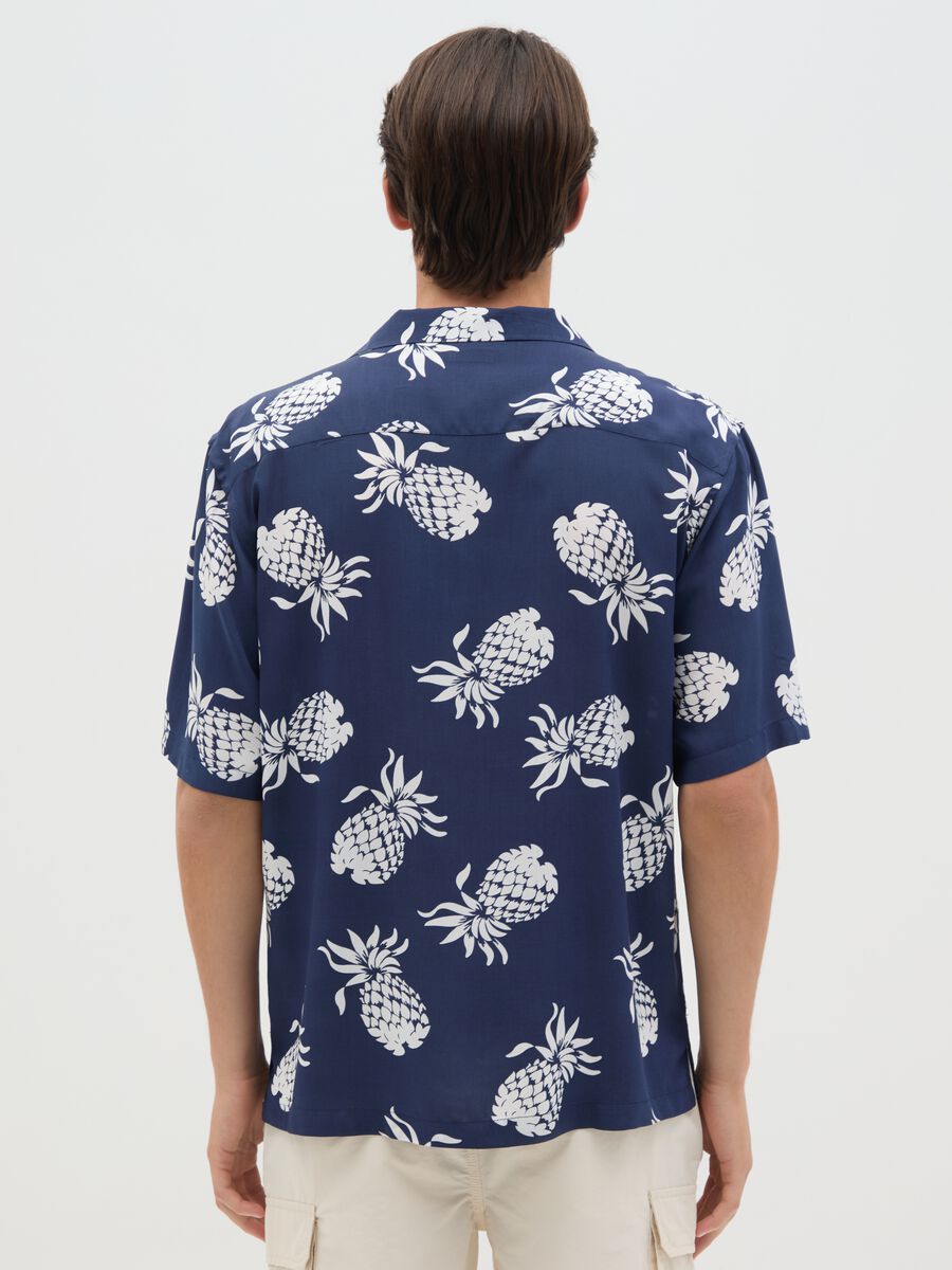 Men's Multicolour Viscose Over Fit Shirt_3