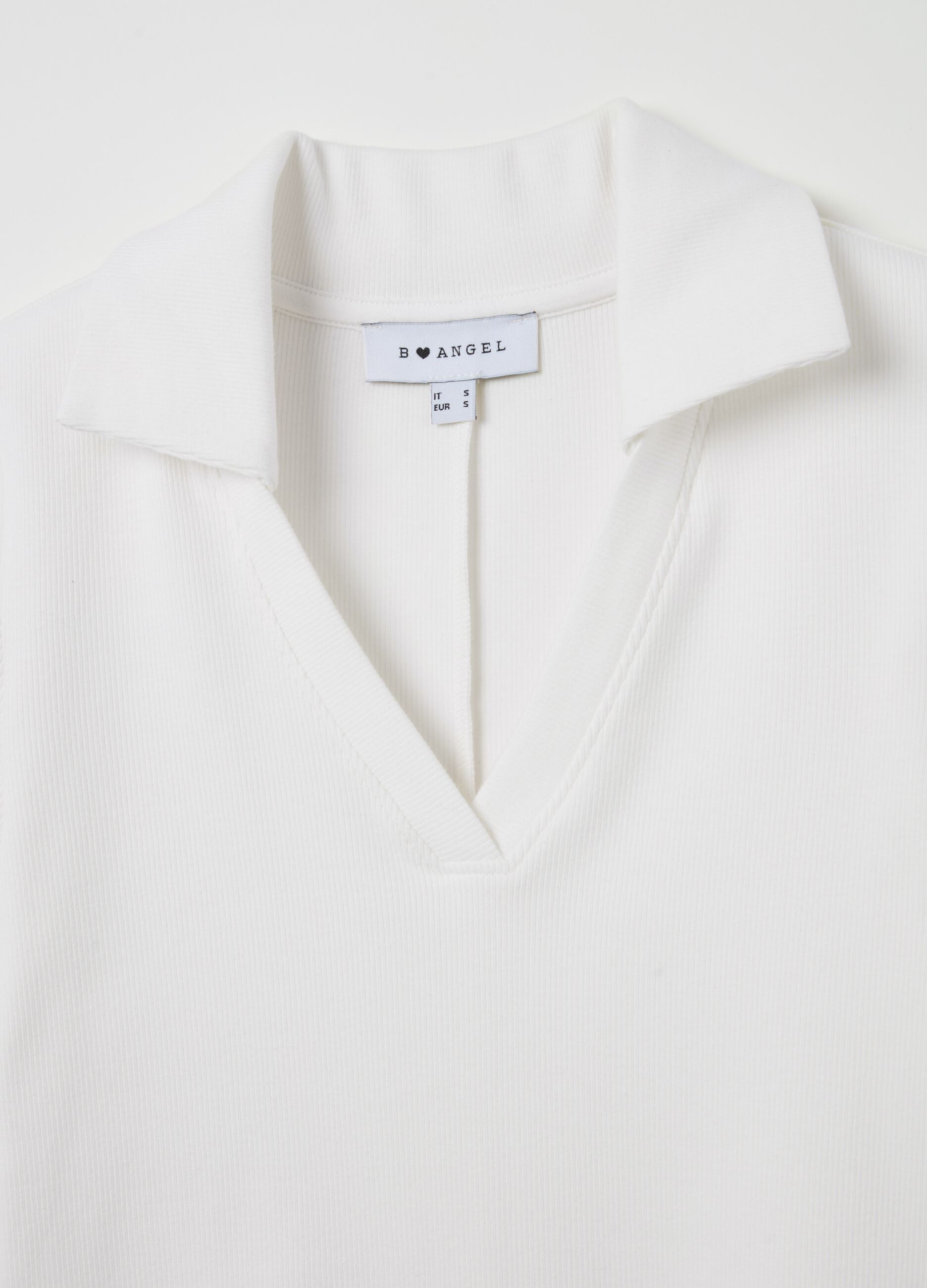 Short dress with polo neck