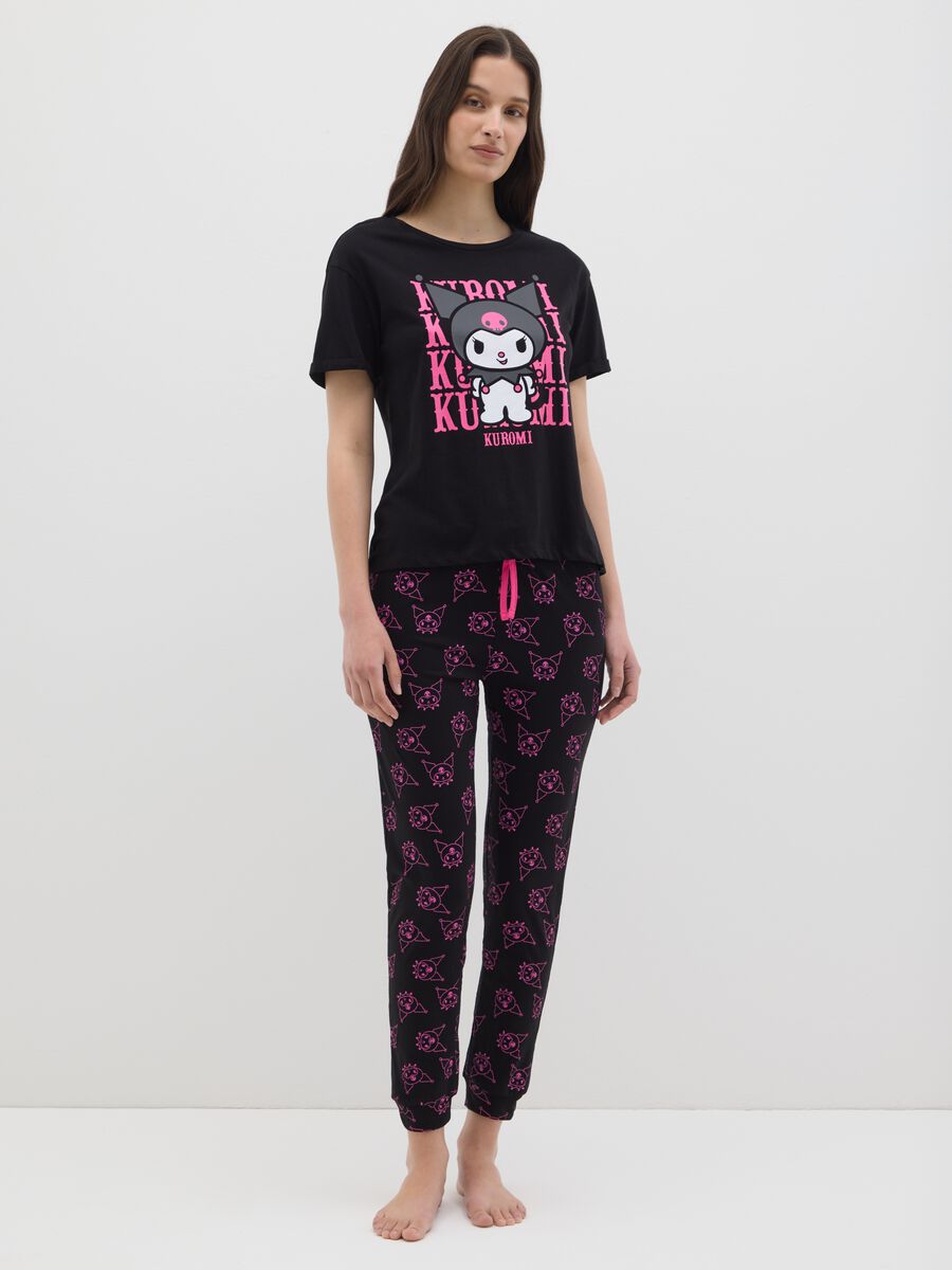 Women’s multicoloured pyjamas in 100% cotton with regular fit and Kuromi print_0