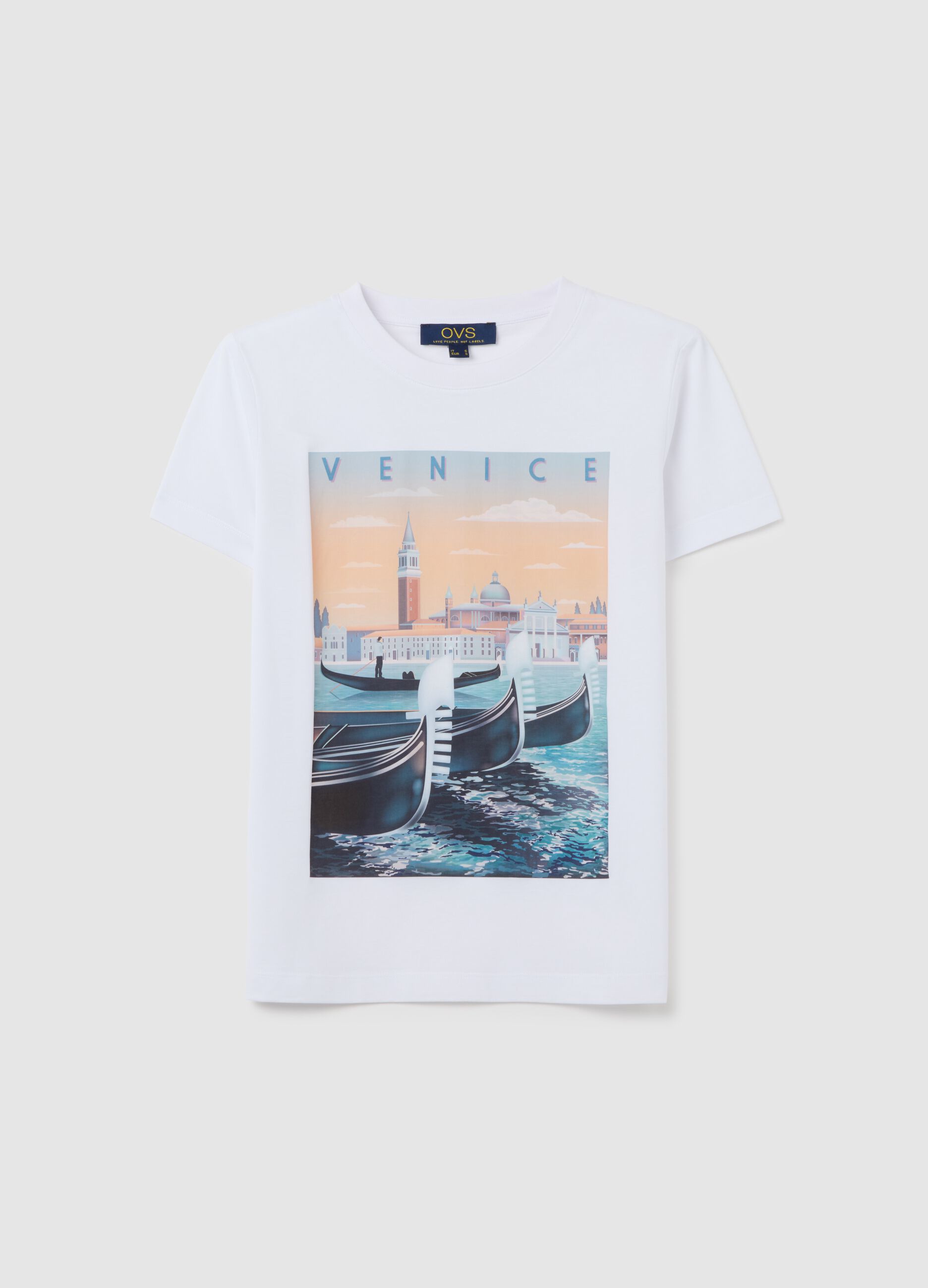 Women's pure cotton white regular fit T-shirt with print