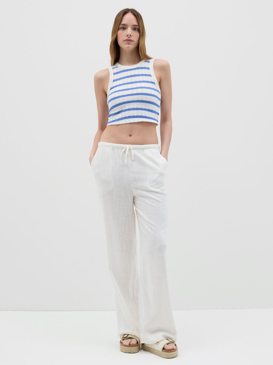 Striped crochet tank top_1
