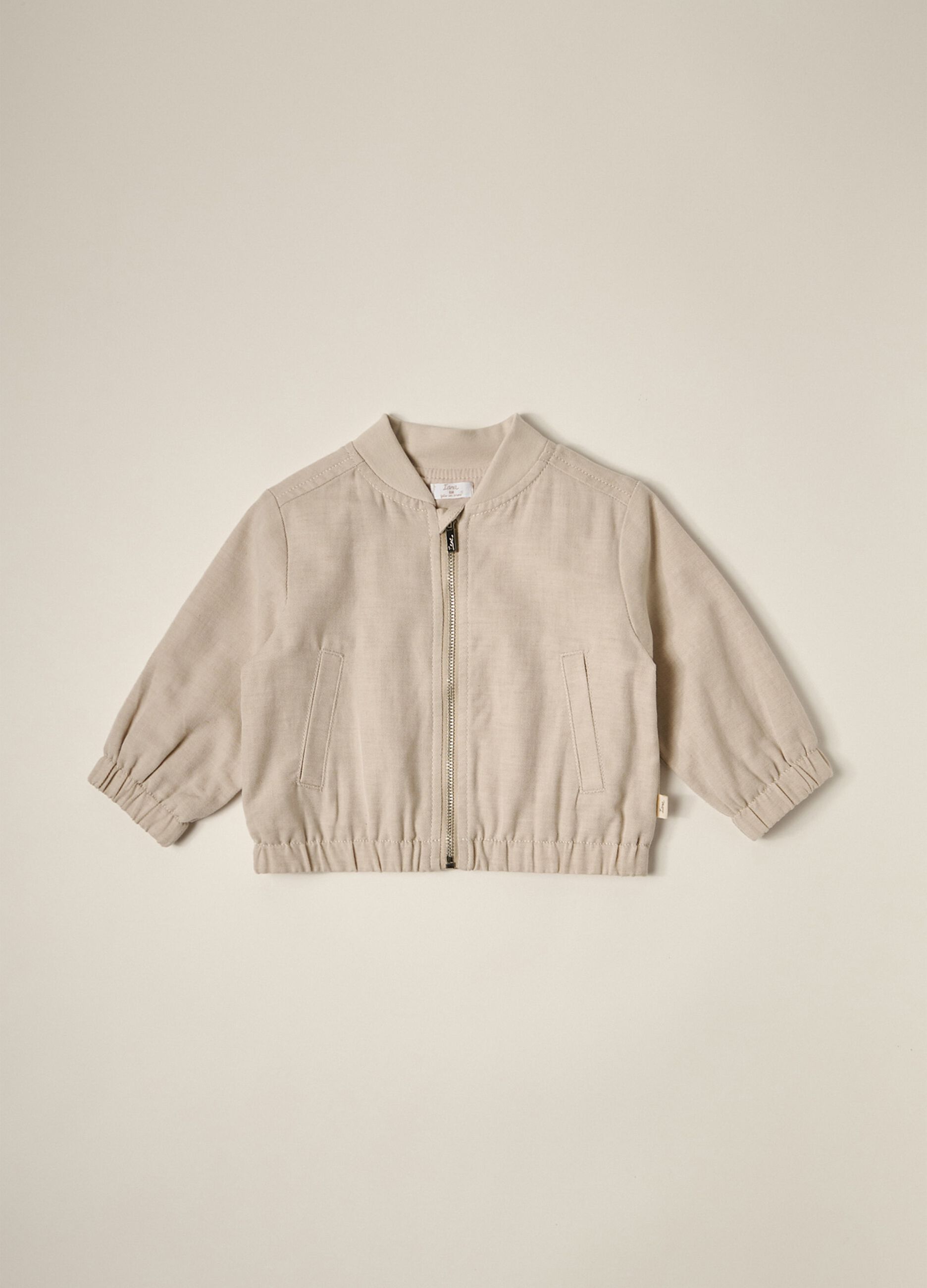IANA newborn boy bomber jacket in twill