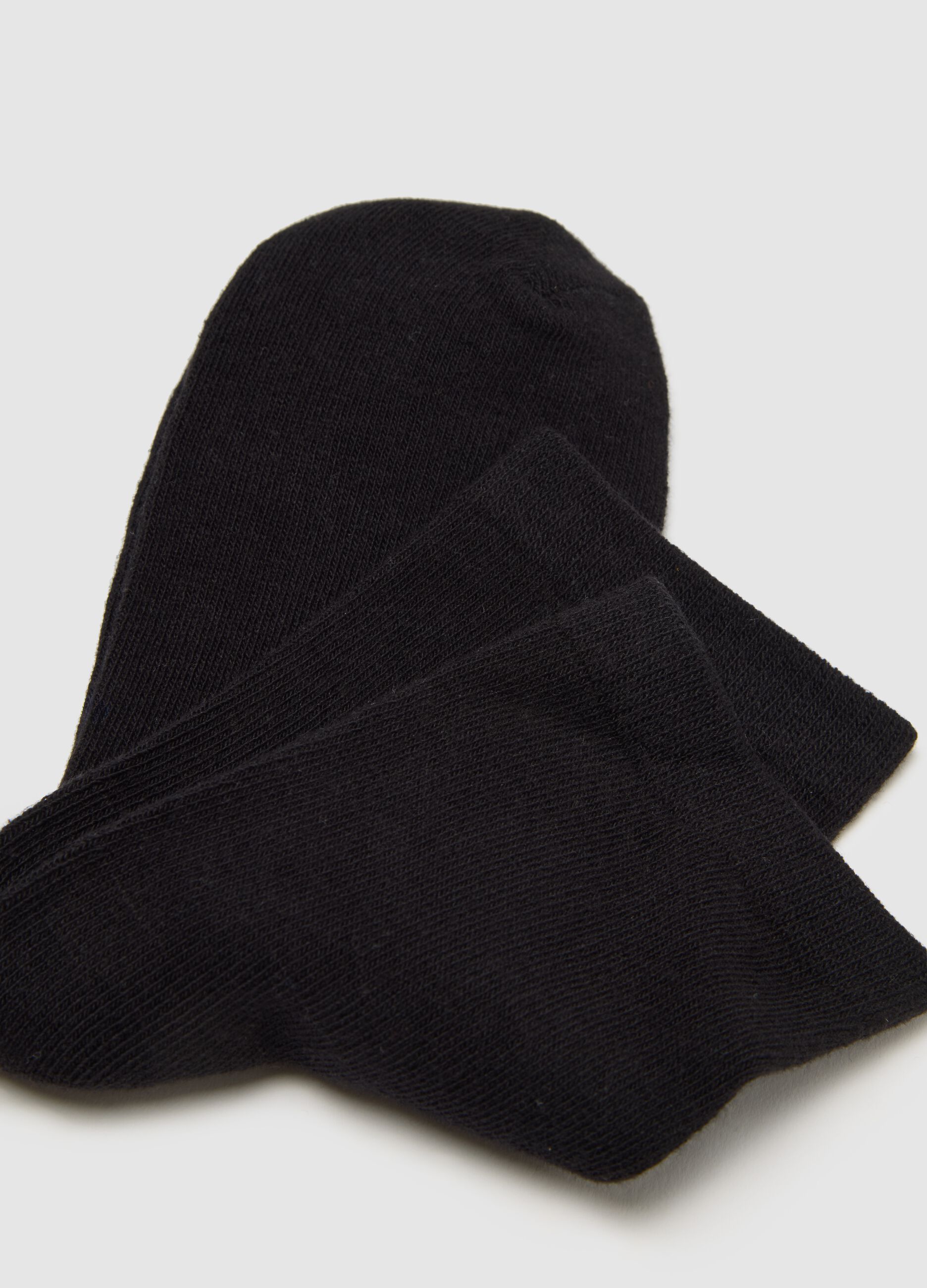 Set multipack calzini in misto cotone nero elasticizzati