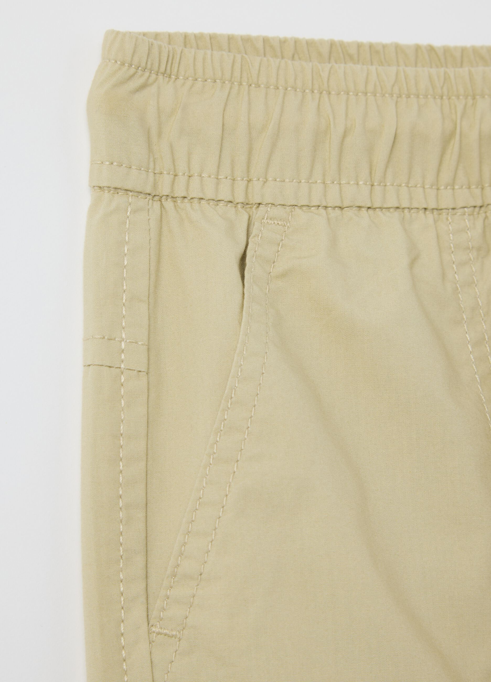 Boys’ beige regular-fit joggers in 100% cotton