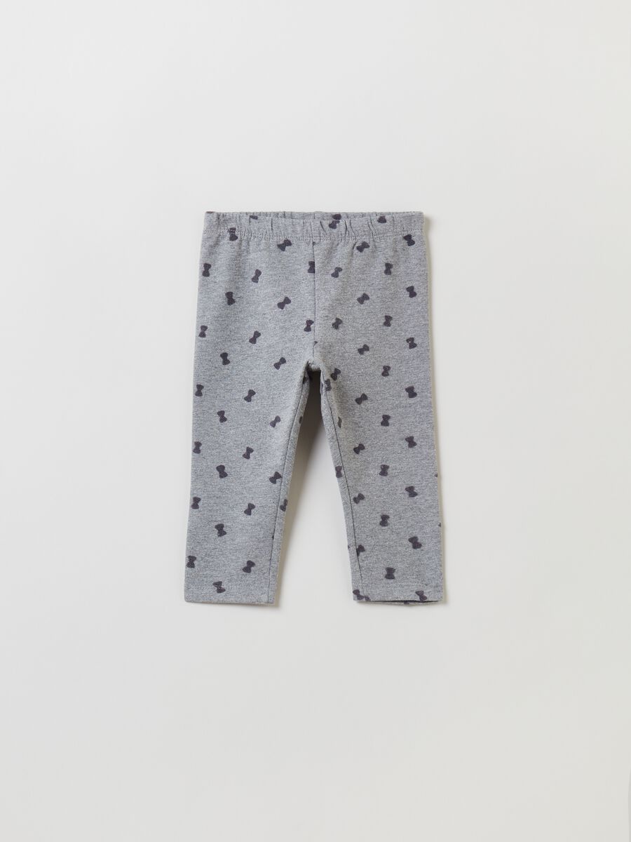 Leggings stretch con stampa _0