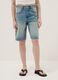 Light blue pure cotton denim Bermuda shorts, baggy fit_1